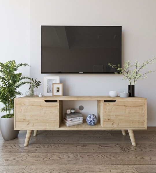 Hanah Home TV Stand Sapphire Oak Siena - Sapphire Oak