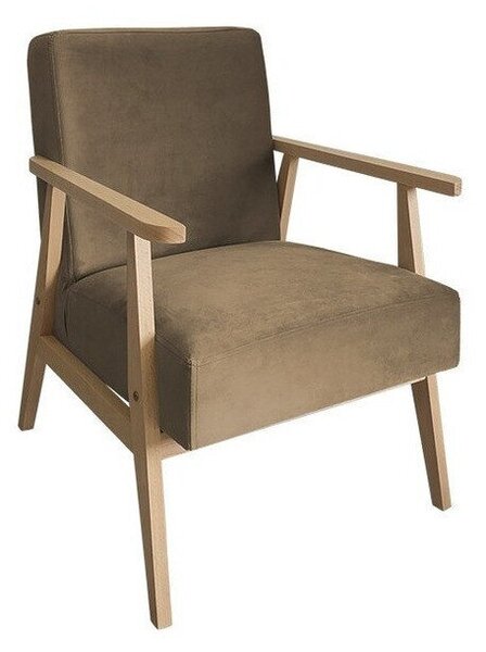Fotel Clovis 100, Kárpit, 76x59x67cm, Fenyő, Bükkfa