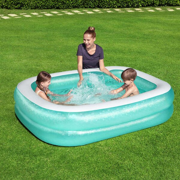 Bestway 201x150x51 cm 2 kamrás felfújható szögletes gyerekmedence (SME004)