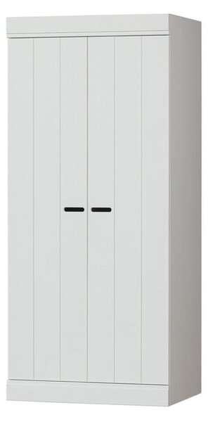 Fehér borovi fenyő ruhásszekrény 77x175 cm Connect – WOOOD
