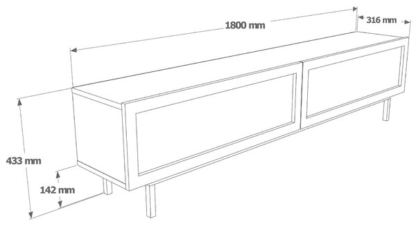 Hanah Home TV Stand Oak Future - FR8X-SJ