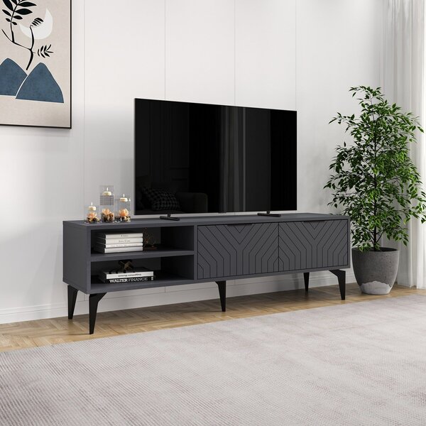 Hanah Home TV Stand Anthracite Regina - Anthracite