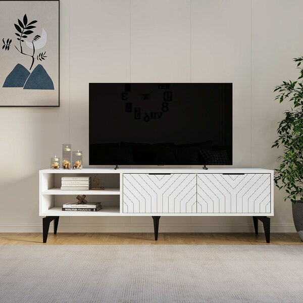 Hanah Home TV Stand White Regina - White
