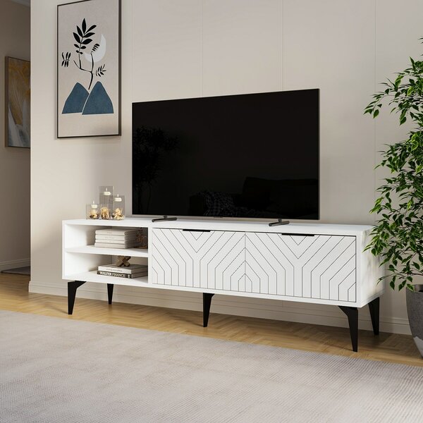 Hanah Home TV Stand White Regina - White