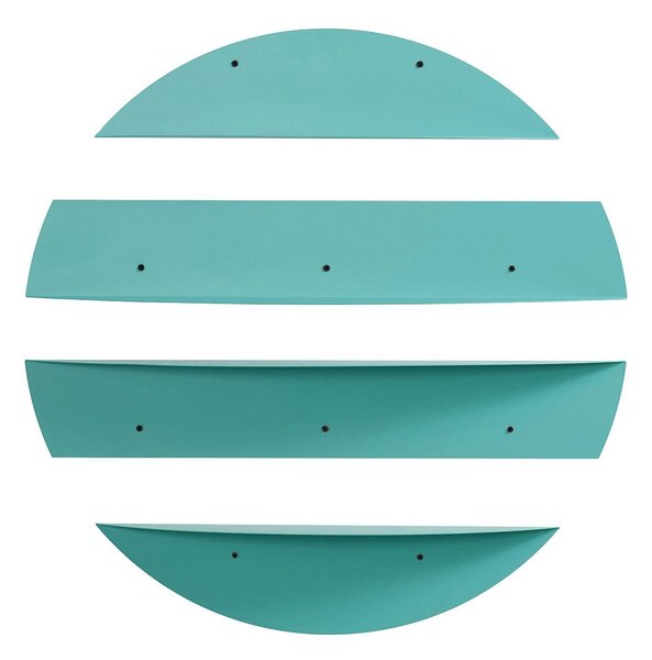 Hanah Home Dekoratív Fém Fali Polc Türkiz Vlnt118R6027