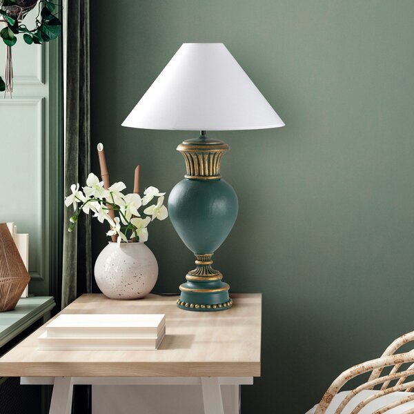 Opviq asztali lámpa, zöld-fehér, ELEGANZE-5325