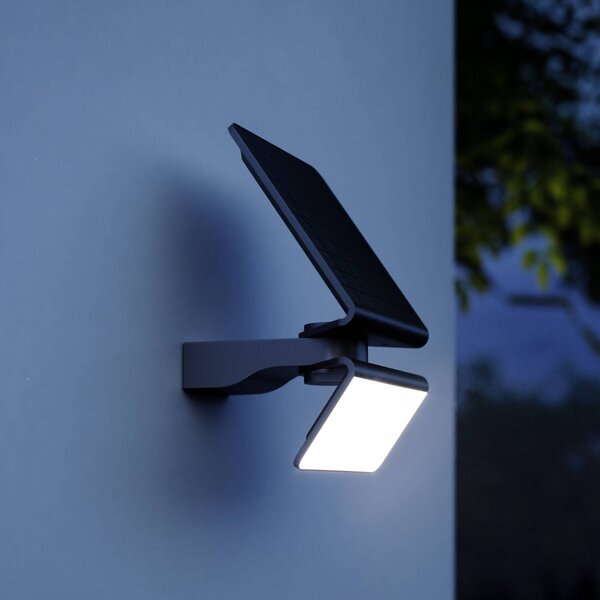 STEINEL LED-es napelemes lámpa XSolar L-S One, antracit, érzékelővel, dimmelhető, Alu / szürke / cink, Műanyag