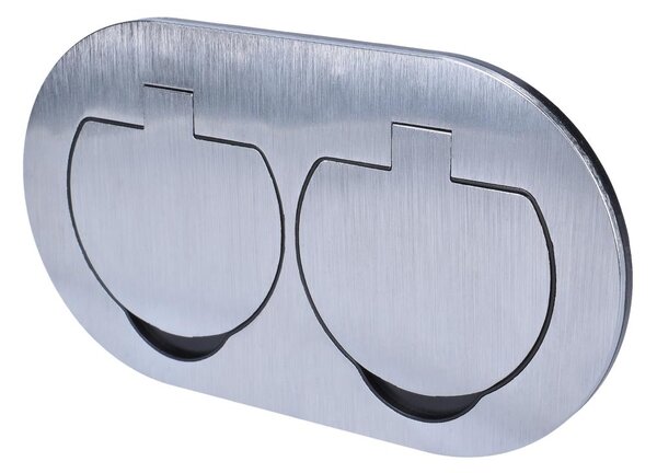 Solight Solight 5B325 - Kültéri beépített padló dupla konnektor IP55 kerek SL1484