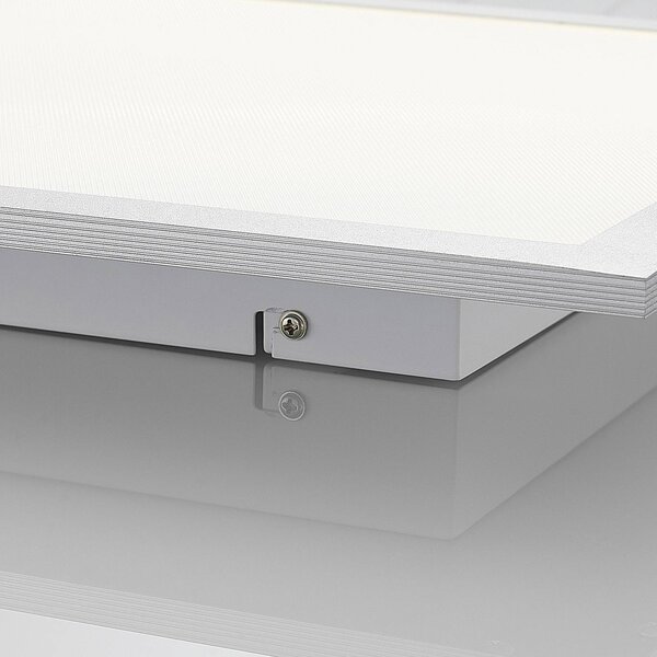 Arcchio LED panel Lyndra, 40 cm, ezüst, alumínium, dimmelhető, CCT, dimmelhető, Alu / szürke / cink, Nappali / Étkező, Alumínium, Modern