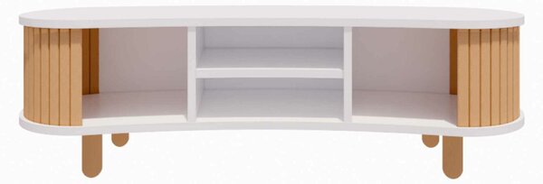 Hanah Home TV Stand White Natural Tokyo