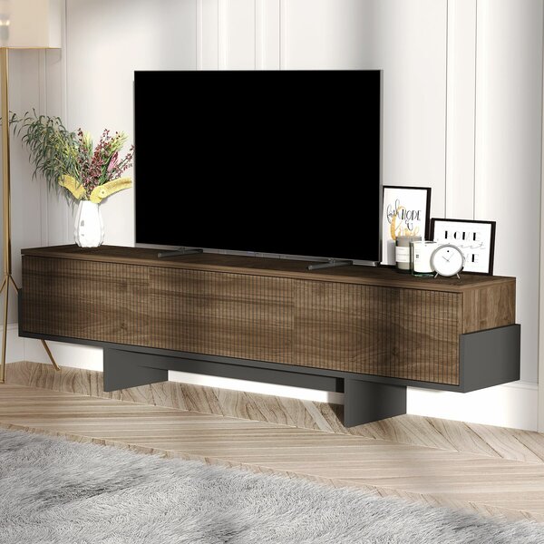Hanah Home TV állvány dió, fekete Hege - dió, fekete