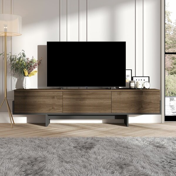 Hanah Home TV állvány dió, fekete Hege - dió, fekete