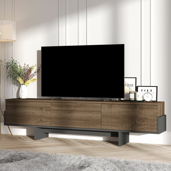 Hanah Home TV állvány dió, fekete Hege - dió, fekete
