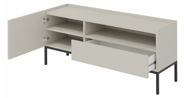 TV-állvány Lunole 108, Közepes sűrűségű farostlemez, Laminált forgácslap, 60x150x42cm, Kasmír