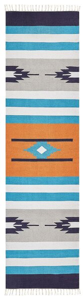 Szőnyeg NORATUS Színes 80 x 300 cm Pamut Kilim