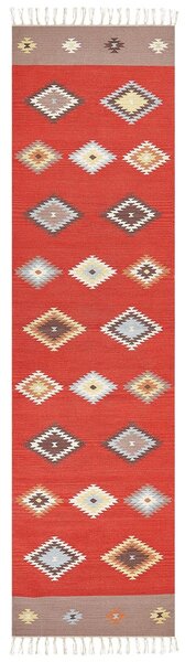 Szőnyeg LORUT Színes 80 x 300 cm Pamut Kilim
