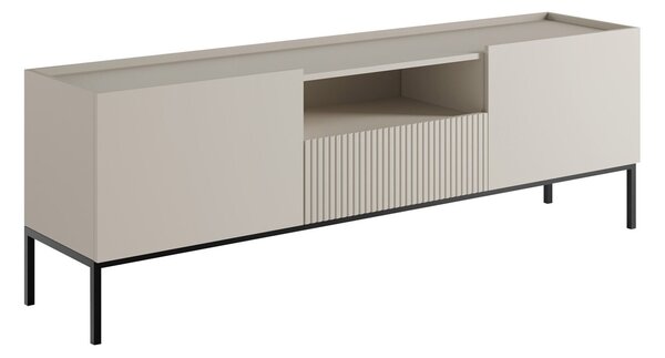 TV-állvány Lunole 109, Közepes sűrűségű farostlemez, Laminált forgácslap, 60x180x42cm, Kasmír