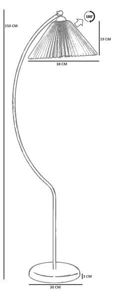 Opviq Floor Lamp Black Gold 8951-8