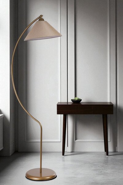 Opviq Floor Lamp Beige Gold 8951-7