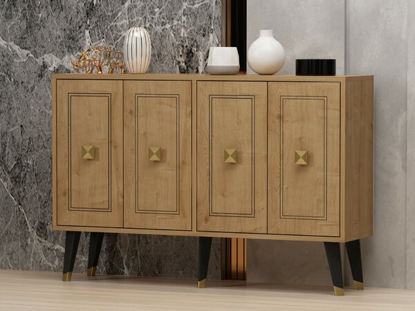 Hanah Home Console Sapphire Oak Gold Hartın - Sapphire Oak, Gold