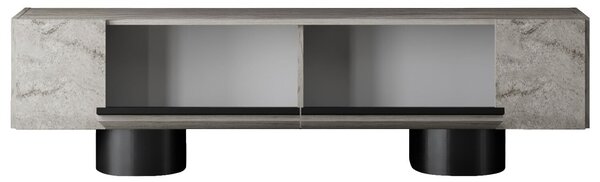 Hanah Home TV állvány Travertin Fekete Bohem - Travertin, Fekete