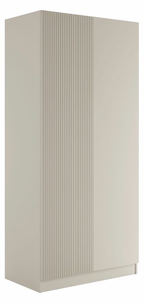 Gardróbszekrény Lunole 113, Közepes sűrűségű farostlemez, Laminált forgácslap, 220x103x55cm, Kasmír