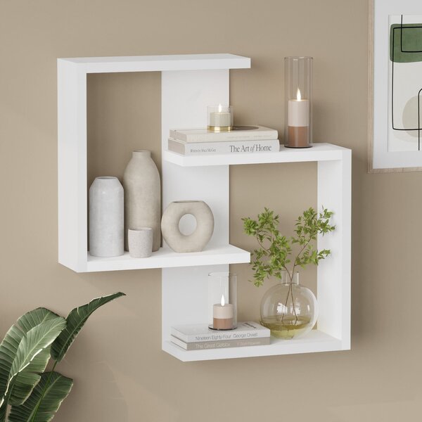 Hanah Home Fali polc Fehér Ars1-W