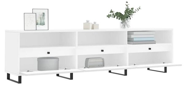 Fehér szerelt fa TV-szekrény 150 x 30 x 44,5 cm
