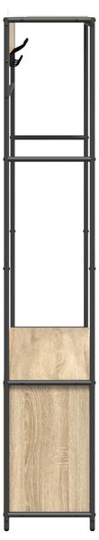 VidaXL Kabátállvány cipőpaddal Sonoma Tölgy 100 x 32 x 180,5 cm