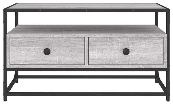 Szürke sonoma színű szerelt fa TV-szekrény 80x35x45 cm