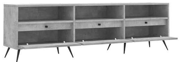 Betonszürke szerelt fa TV-szekrény 150x30x44,5 cm