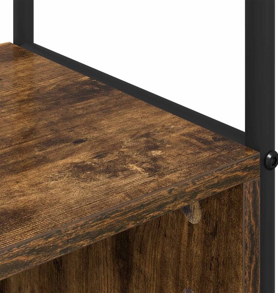 VidaXL Kabátállvány cipőpaddal Füstös Tölgy 100 x 32 x 180,5 cm