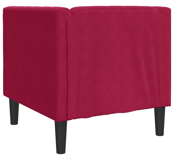 Bordó bársony Chesterfield kanapéfotel
