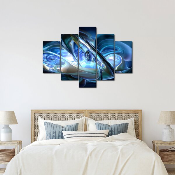 Kék fraktálos kép (150x105 cm)
