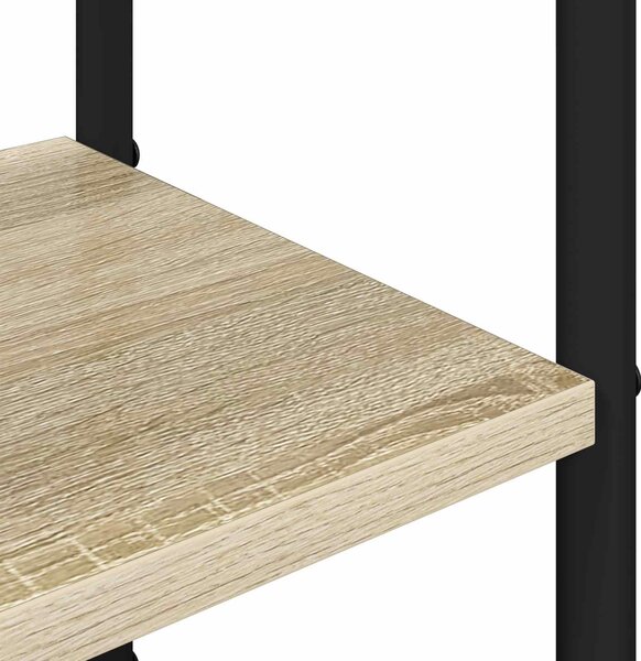 VidaXL Kabátállvány cipőpaddal Sonoma Tölgy 143 x 30 x 199,5 cm