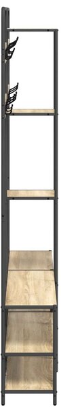 VidaXL Kabátállvány cipőpaddal Sonoma Tölgy 143 x 30 x 199,5 cm