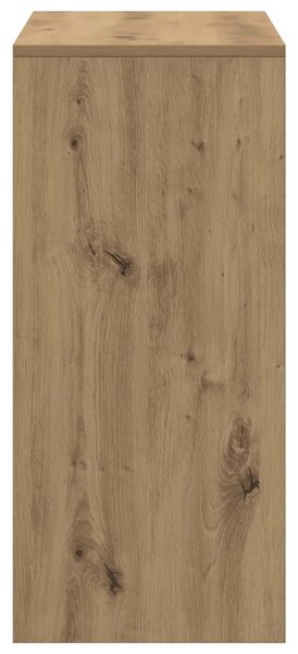 Kézműves tölgy színű szerelt fa dohányzóasztal 100x35x76,5 cm