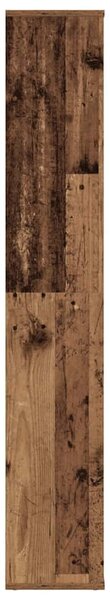 Antik fa forgácslap térelválasztó/könyvszekrény 100x24x140 cm