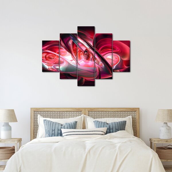Piros fraktálos kép (150x105 cm)