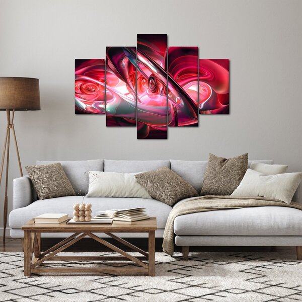 Piros fraktálos kép (150x105 cm)