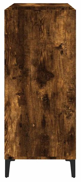Füstös tölgy színű szerelt fa hanglemezszekrény 84,5x38x89 cm