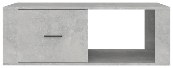 Betonszürke szerelt fa dohányzóasztal 100x50,5x35 cm
