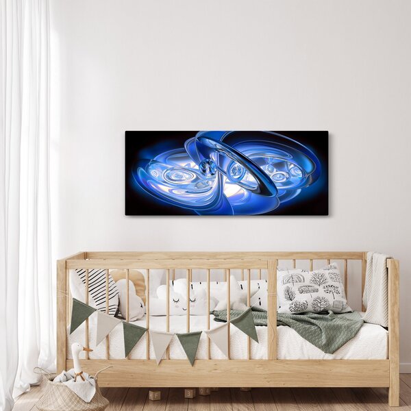 Kék absztrakt kép (120x50 cm)