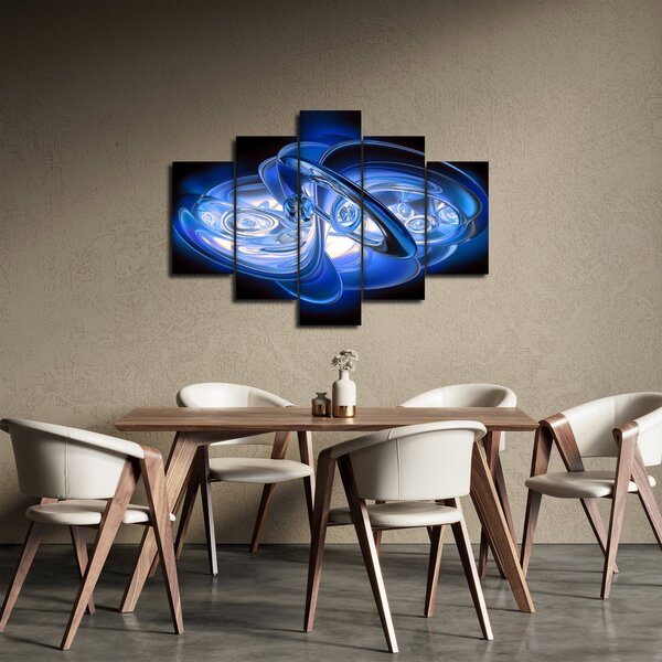 Kék absztrakt kép (150x105 cm)