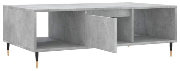 Betonszürke szerelt fa dohányzóasztal 104 x 60 x 35 cm