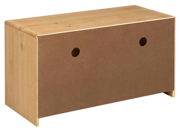 SAUDA tölgyszínű tömör fenyőfa TV-szekrény 99 x 43 x 55 cm