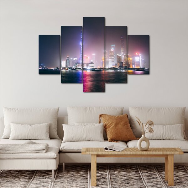Éjszakai Shanghai képe (150x105 cm)