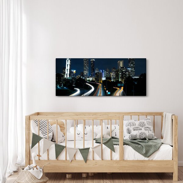 Éjszakai metropolisz képe (120x50 cm)