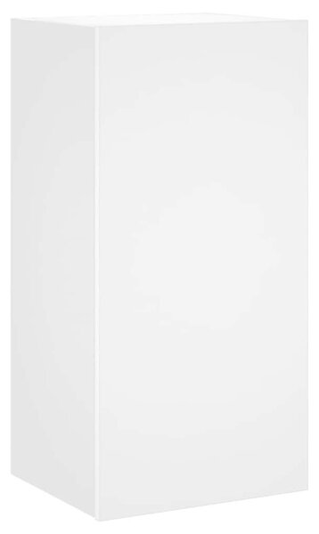 Fehér falra szerelhető TV-szekrény LED-lámpákkal 40,5x35x80 cm