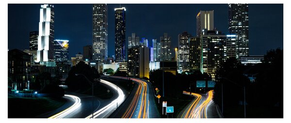 Éjszakai metropolisz képe (120x50 cm)